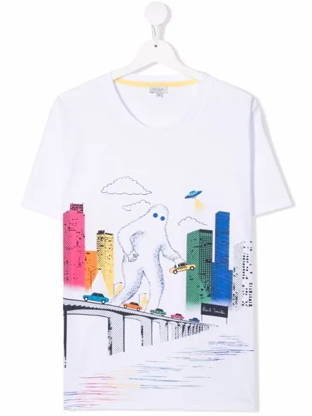 Paul Smith Junior футболка из органического хлопка с графичным принтом