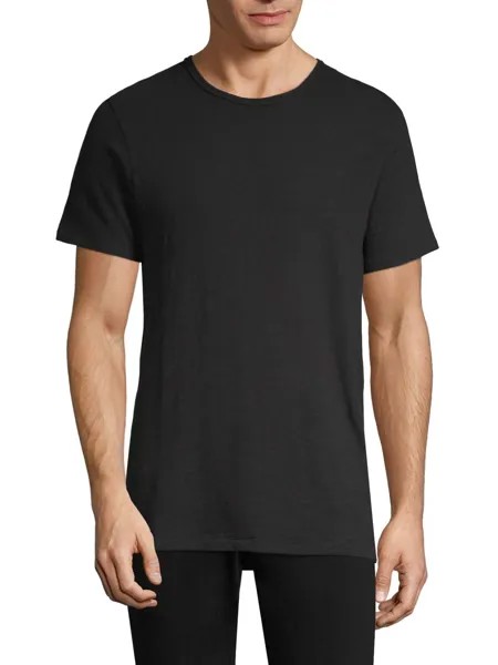 Хлопковая футболка свободного кроя из джерси rag & bone, черный