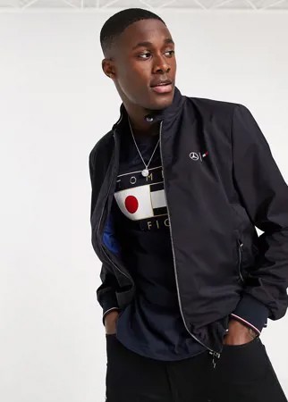 Шерстяной бомбер Tommy Hilfiger-Темно-синий