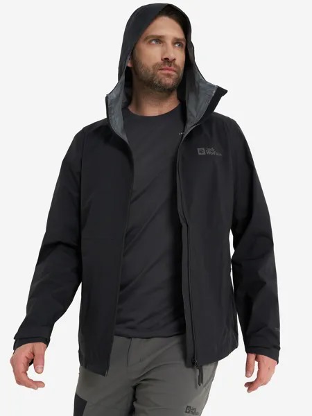 Куртка мембранная мужская Jack Wolfskin Elsberg, Черный