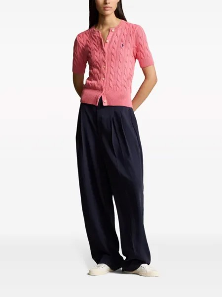 Polo Ralph Lauren кардиган фактурной вязки, розовый