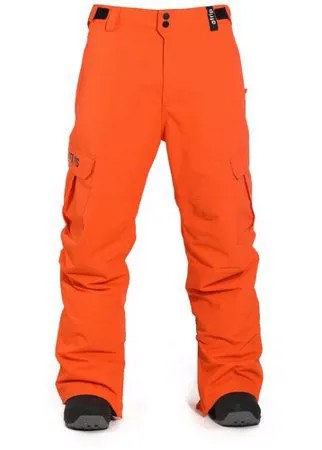 Горнолыжные брюки Horsefeathers, подкладка, карманы, мембрана, регулировка объема талии, утепленные, водонепроницаемые, размер L, оранжевый