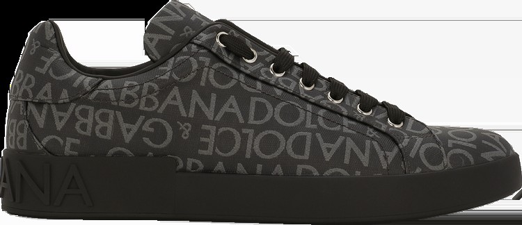 Кроссовки Dolce & Gabbana Portofino 'Allover Logo - Black', черный