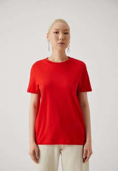 Базовая футболка SLFMYESSENTIAL O NECK TEE Selected Femme, цвет flame scarlet