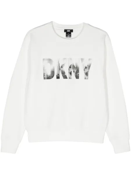 DKNY толстовка Skyline с логотипом, нейтральный цвет