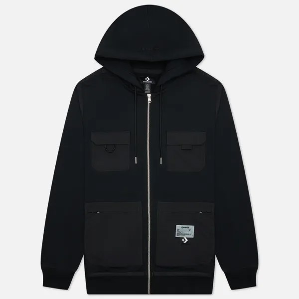 Мужская толстовка Converse x Joshua Vides Utility Fleece Full Zip Hoodie чёрный, XS