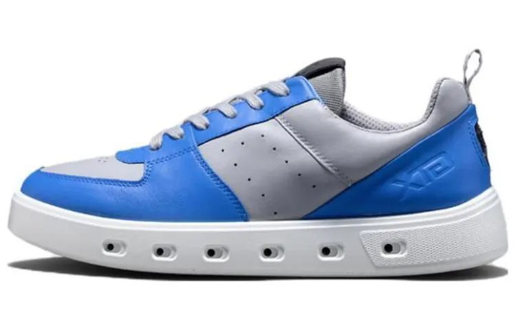 Кроссовки ecco Street 720 Series Skateboarding Shoes Men Low-top Electric Blue Pigeon Gray, синий