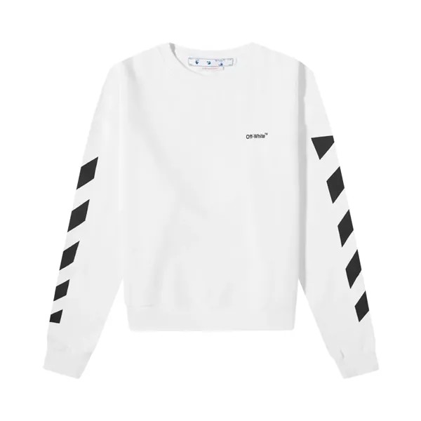 Толстовка оверсайз Off-White Diagonal Helvetica, цвет Белый