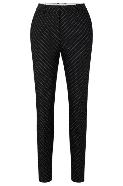 Брюки Hugo Boss Regular Fit Diagonal Striped, черный