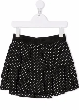 Pinko Kids креповая юбка мини в горох