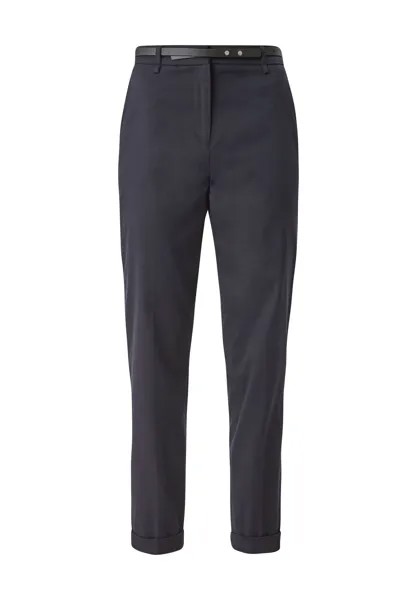 Брюки-чиносы, длина 7/8, однотонные, женские s.Oliver BLACK LABEL, цвет Dark Navy