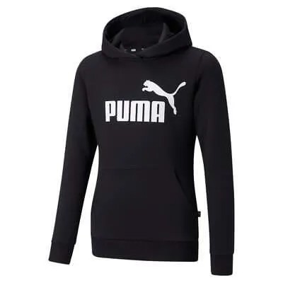 Puma Essentials Logo Pullover Hoodie Youth Boy Black Повседневная верхняя одежда 58703101