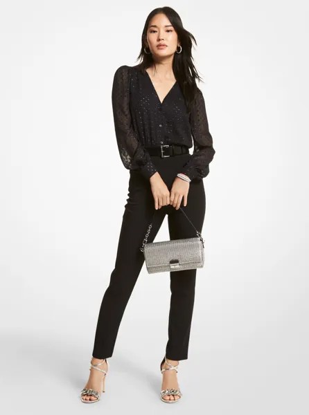 Комбинезон Michael Michael Kors Dot Jacquard and Crepe, черный