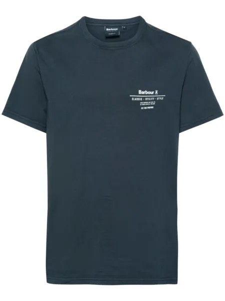 Barbour футболка с логотипом, синий