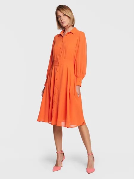 Платье-рубашка стандартного кроя Fracomina, оранжевый
