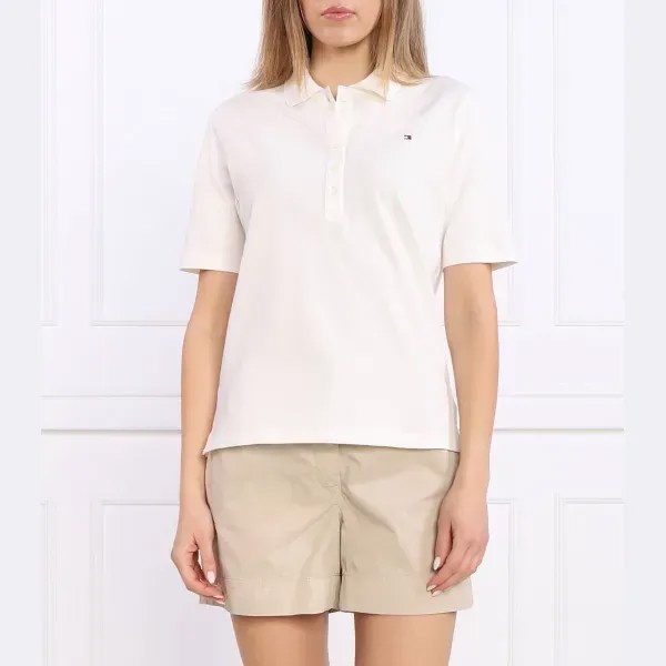 Рубашка-Поло из пике стандартного кроя Tommy Hilfiger, экрю