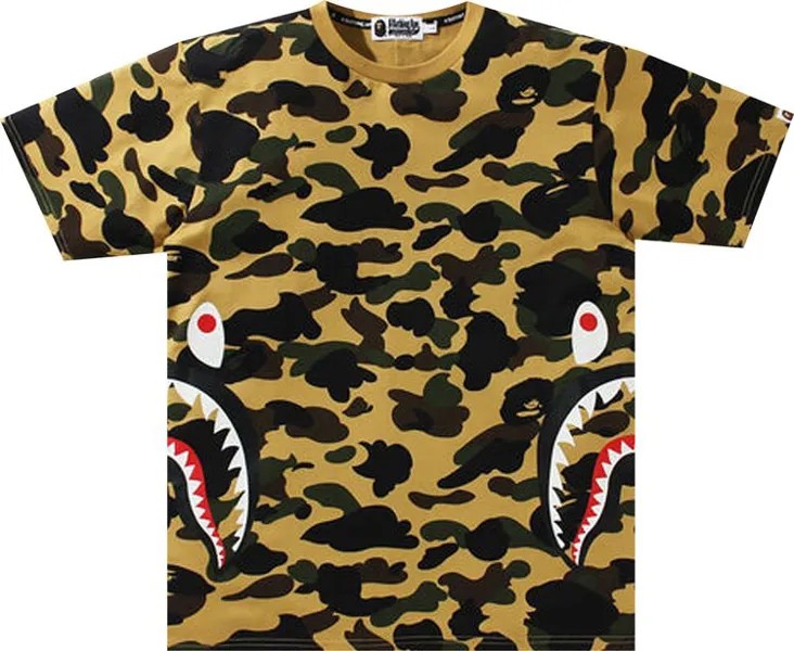 Футболка BAPE 1st Camo Side Shark Tee 'Yellow', желтый