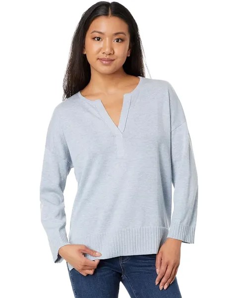 Свитер Lilla P Split-Neck Pullover, цвет Marlin