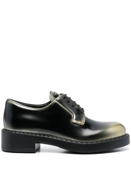 Prada оксфорды с эффектом омбре, черный