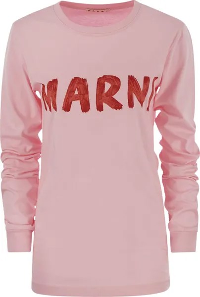 Футболка Marni Long-Sleeve  'Pink', розовый