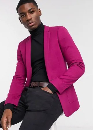 Розовый супероблегающий пиджак ASOS DESIGN-Красный