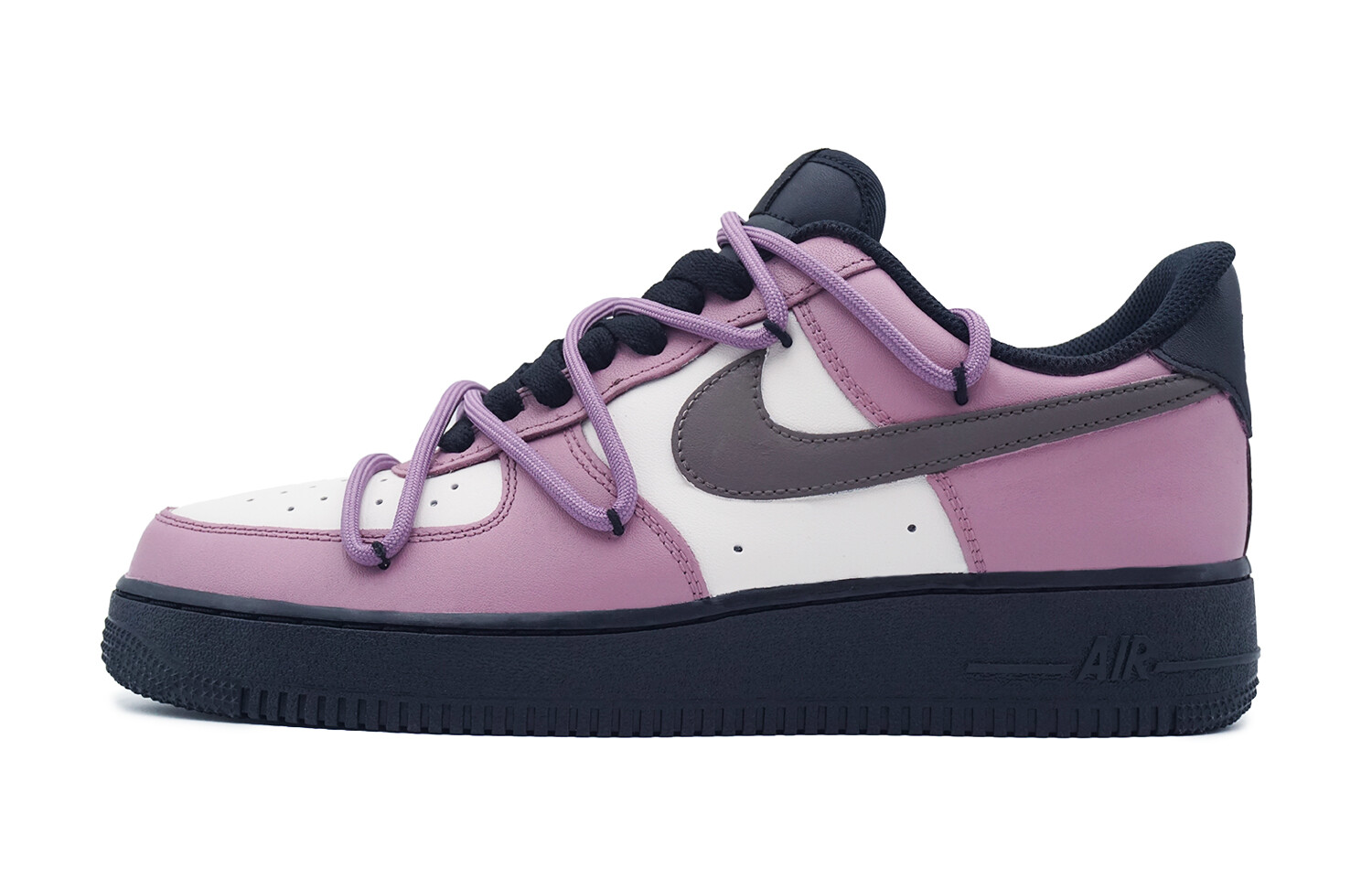 Кроссовки Nike Air Force 1 Skateboarding Shoes Unisex Low-top Sail/Coconut Milk/Platinum Violet, белый/фиолетовый