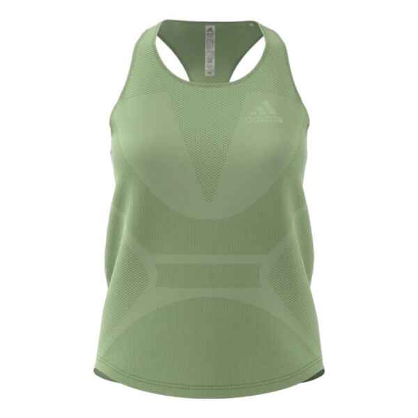 Топ parley adizero run tank top Adidas, зеленый