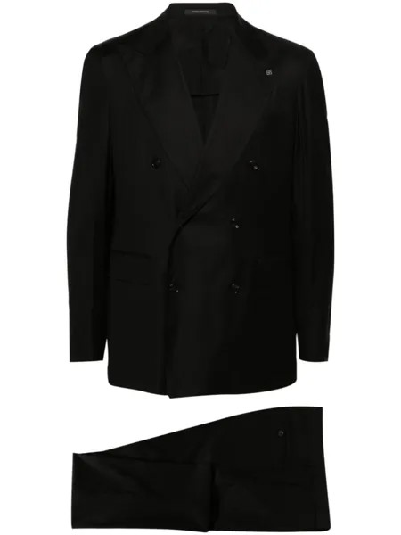 Tagliatore костюм с двубортным пиджаком, черный