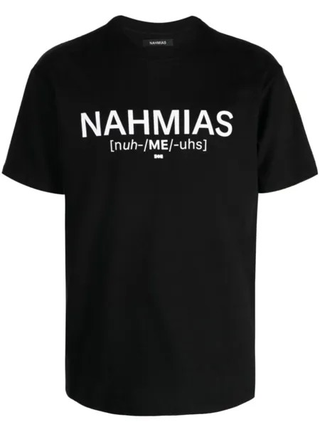 Nahmias футболка с логотипом, черный