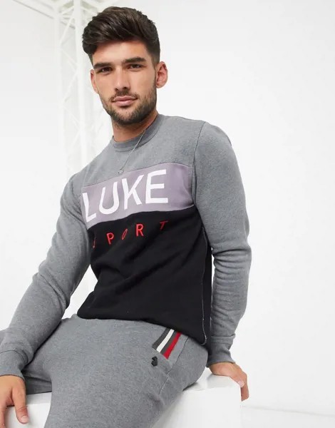 Свитшот с вышивкой Luke sport-Черный