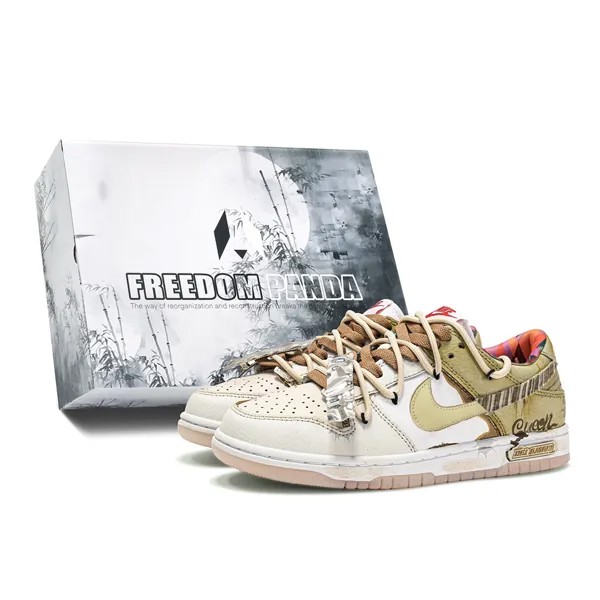Кроссовки Nike Dunk Skateboarding Shoes Women's Low-top Yellow, желтый