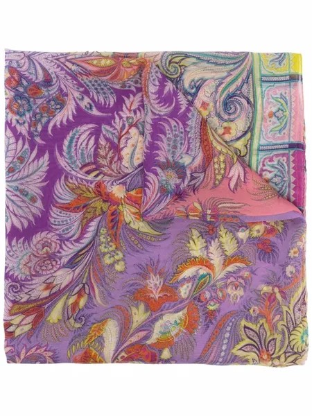 ETRO floral-print silk shawl scarf