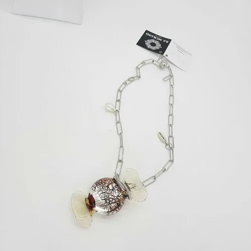 Колье PJ Murano, муранское стекло, коричневый