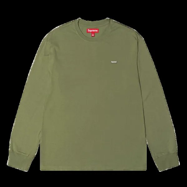 Футболка Supreme Small Box Long-Sleeve 'Light Olive', зеленый