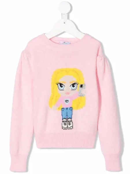 Chiara Ferragni Kids джемпер с принтом Chiara Mascot