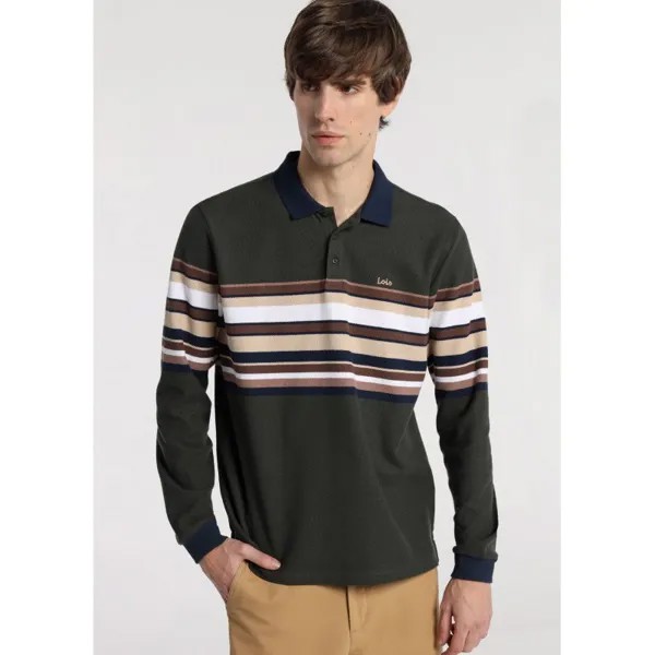 Поло с длинным рукавом Lois Jeans 131416, зеленый
