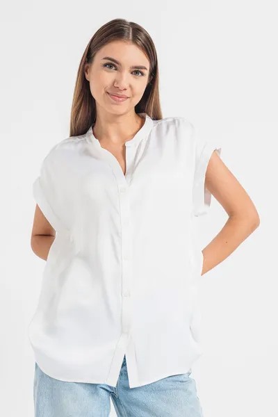 Свободная блузка с низким воротником Armani Exchange, белый