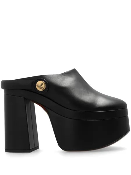 Vivienne Westwood мюли из кожи на платформе, черный