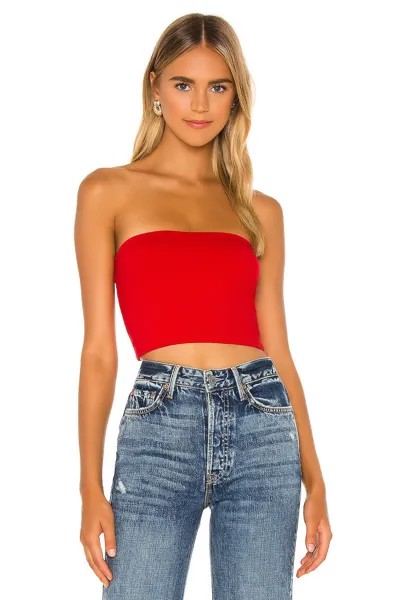 Топ Susana Monaco Strapless Crop, цвет Perfect Red