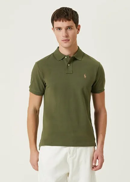 Футболка с вышитым логотипом на воротнике-поло Polo Ralph Lauren, белый