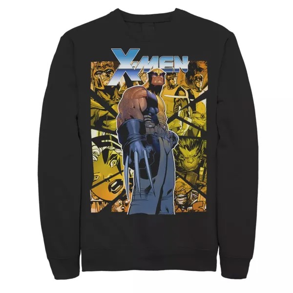 Мужской флисовый пуловер с рисунком «Люди Икс» Wolverine Shattered Class с коллажем Marvel