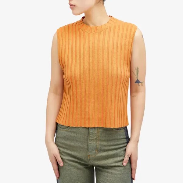 Вязаный жилет Eckhaus Latta Keyboard, оранжевый