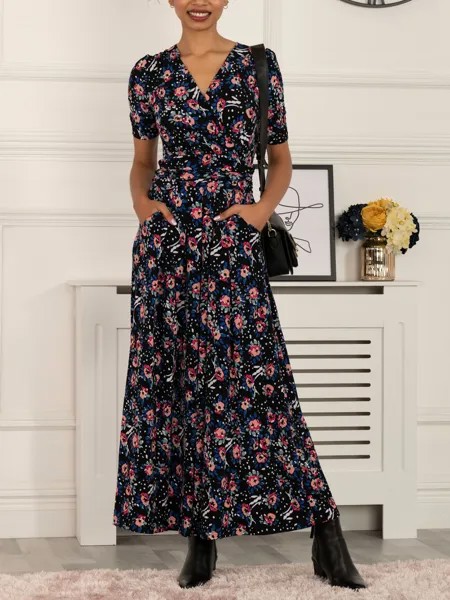 Платье макси из джерси с цветочным принтом Jolie Moi Beatrice, Многоцветный