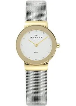 Швейцарские наручные  женские часы Skagen 358SGSCD. Коллекция Mesh