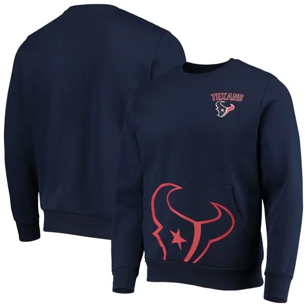 Мужской темно-синий пуловер с карманами FOCO Houston Texans