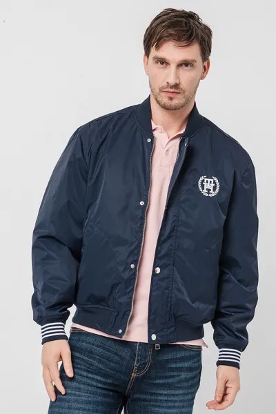 Двусторонний бомбер Tommy Hilfiger, синий