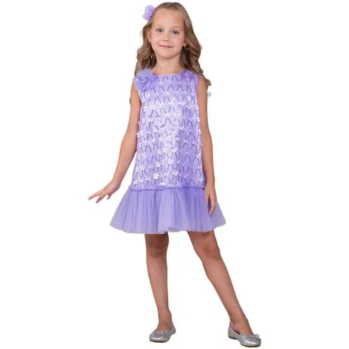 Платье ALOLIKA, размер 116, фиолетовый