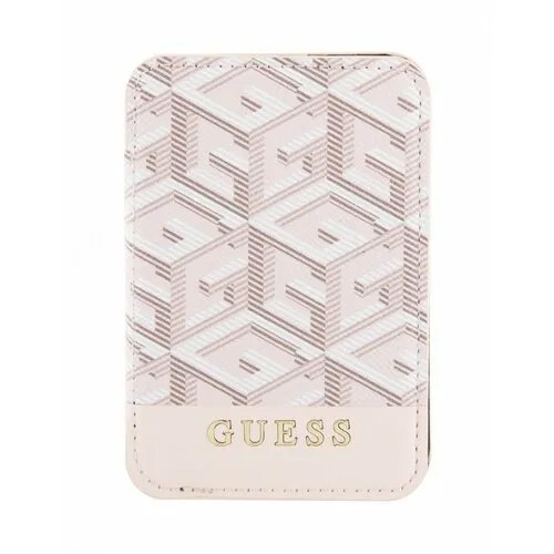Кредитница GUESS Wallet Cardslot MagSafe PU G CUBE with metal logo GUWMSHGCFSEP, розовый