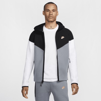 Худи Nike Sportswear Tech Fleece Windrunner, цвет Black/Cool Grey/White/Metallic Gold
