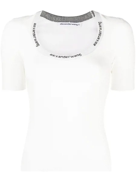 Alexanderwang.t футболка с U-образным вырезом и логотипом
